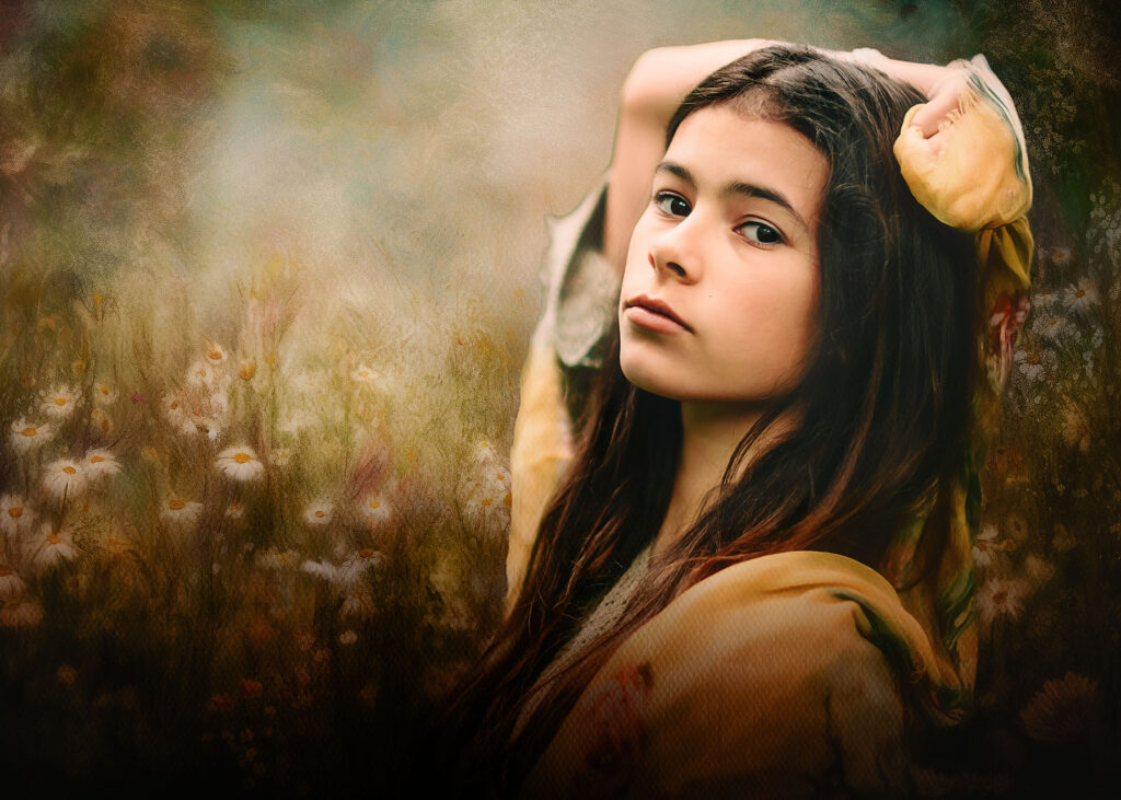 Fine art portret van een indonesich meisje door natuurlijk licht fotograaf Willie Kers uit Apeldoorn