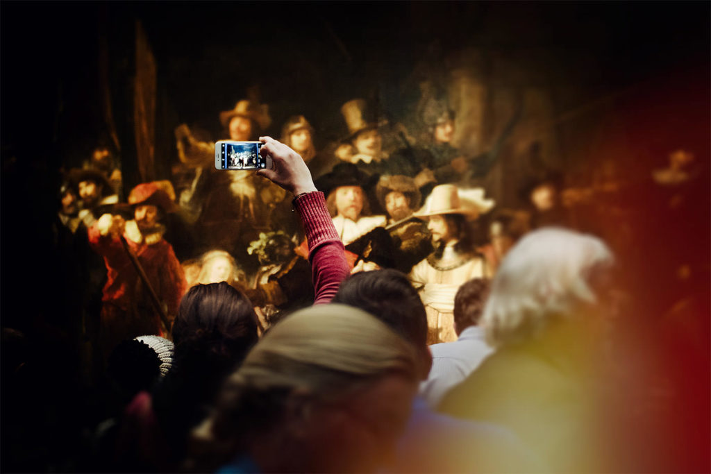 Image of Rembrandt Nightwatch at the rijksmuseum by Willie Kers